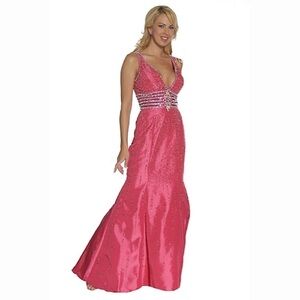 MY Fashion YY2946 Fuchsia Dress